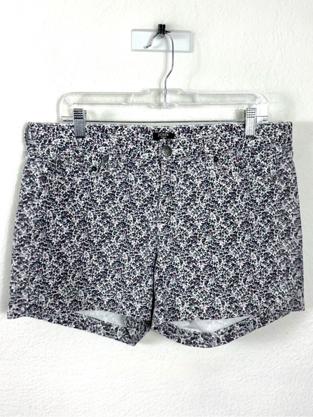 J. Crew Liberty London Floral Denim Stretch Shorts Size 10 44076